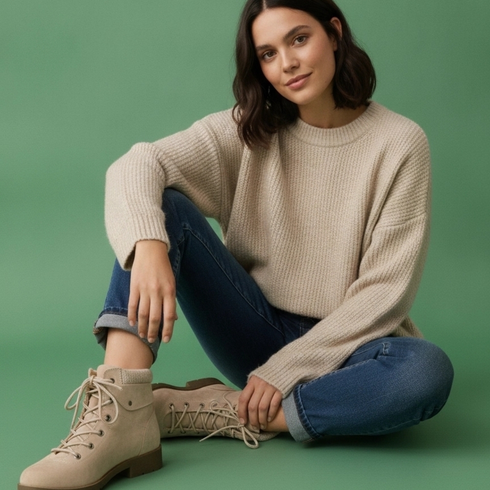 St Jonhs Bay Cozy Neutral in Beige Booties